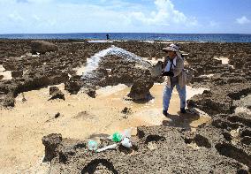 Traditional salt making on Tokunoshima Island