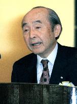 Nikkeiren chairman speaks at extraordinary general assembly