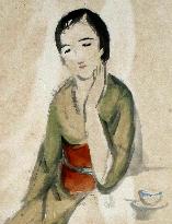 Kimono-clad woman in Takehisa's 'Yoimachigusa'