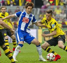 Japan MF Haraguchi struggles in Hertha's loss to Dortmund