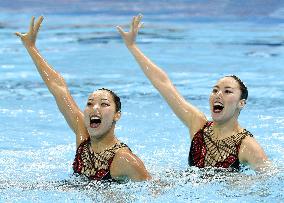 Japan misses out on medal in synchro duet free at worlds