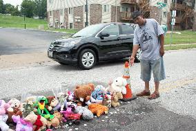 Site of black youth shot dead by police in U.S. city