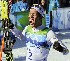 Hellner wins Olympic 30-km pursuit