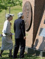 Emperor, empress visit Lithuania site honoring Japan diplomat