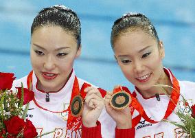 Japan's Suzuki and Harada win bronze in synchronized swimming