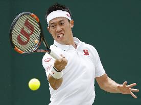 Nishikori competes in Wimbledon 3rd round