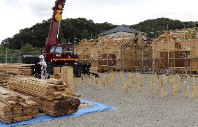 Temporary housing in Fukushima reused