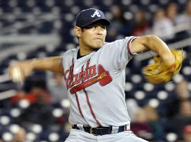Kawakami throws as starting pitcher against Nationals