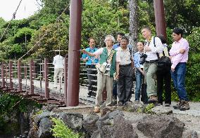 Global geopark network inspectors visit Izu Peninsula, central Japan
