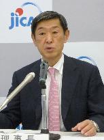New JICA chief Kitaoka holds 1st press conference