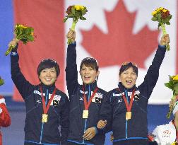 Japanese women set new speed skating team sprint world record