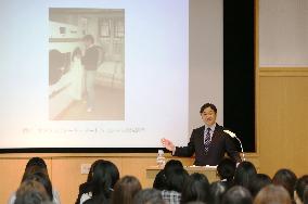 Crown Prince Naruhito gives lecture on global water issues