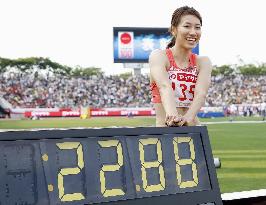 Sprint queen Fukushima completes national title double