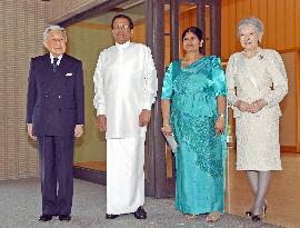 Japanese emperor meets Sri Lankan president