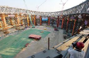 Main stadium for 2008 Beijing Olympics shown to press