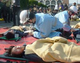 Antiterrorism drill at Nagasaki airport