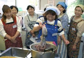 Japanese women at cooking lesson
