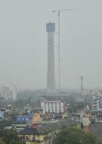 Colombo's Lotus Tower under construction