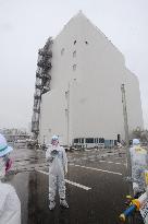 Building for workers to rest from Fukushima cleanup operations