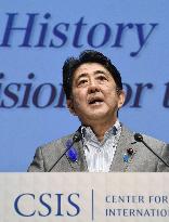 Japan has developed based on deep remorse: Abe