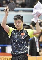 China's Fan wins Japan Open table tennis