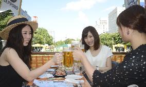 Beer garden in Sapporo opens