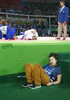 Olympic scenes: Beneath the stage at hot judo match