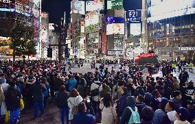 New Year's countdown in Tokyo