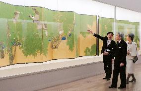 Emperor, empress visit exhibition of works by Taikan Yokoyama