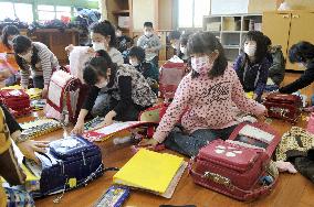 Commencement ceremony at Fukushima elementary school