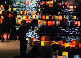 Lanterns in memory of A-bomb victims