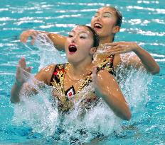 Suzuki, Harada win duet event in synchronized swimming