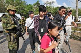 Japan's SDF holds evacuation drill for Japanese nationals in Thailand