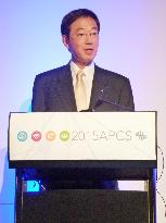 Kobe mayor speaks at Asia-Pacific city summit