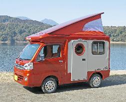 Compact camping cars growing popular in Japan