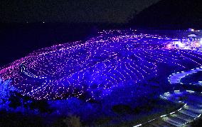 Shiroyone Senmaida light-up event in Wajima