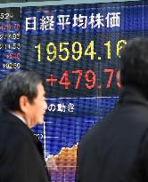 Nikkei ends at 13-month high