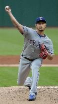 Baseball: Darvish in Rangers-Indians game