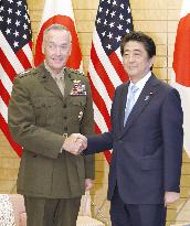 Top U.S. military officer meets Abe, SDF top officer, discuss N. Korea