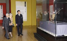 Former emperor at Shosoin treasure house exhibition