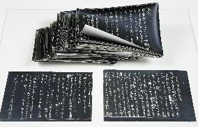 Publisher finds images of Tanizaki notes used to compose novel
