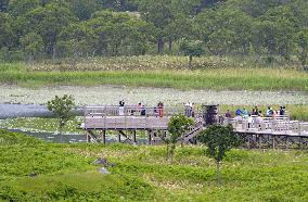 Tourists visit Shiretoko Peninsula in Hokkaido