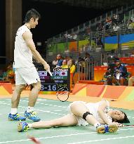 Olympics: Japan's badminton pair in action