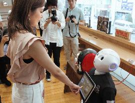 SoftBank's Pepper humanoid serves coffee