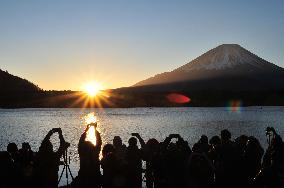 1st sunrise of 2018 at Mt. Fuji