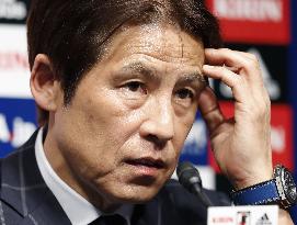 Football: Japan new head coach Nishino meets press