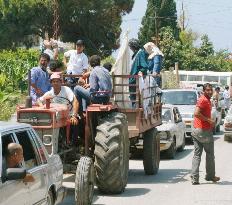 People evacuating southern Lebanon