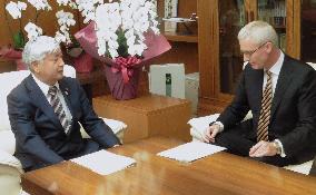 Japan defense chief, Australian envoy hold talks on terrorism