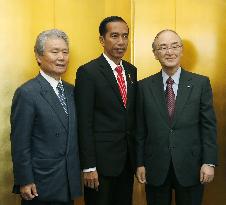 Indonesian President Jokowi meets Japanese business leaders in Tokyo
