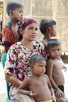 Rohingya mother interviewed in refugee camp in Myanmar